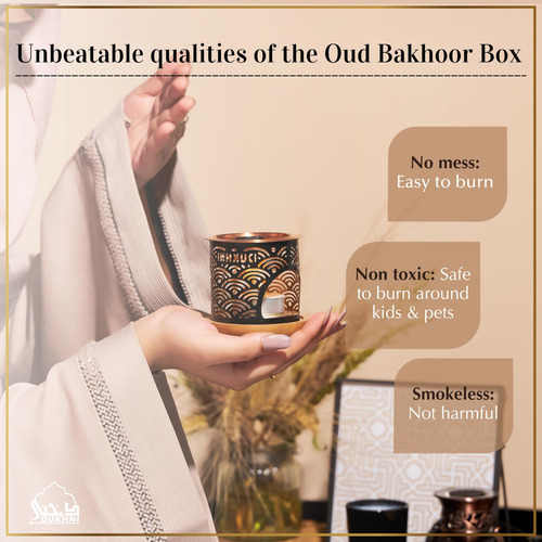 Set De Incienso Dukhni Oud Bakhoor Variety Box Con Quemador