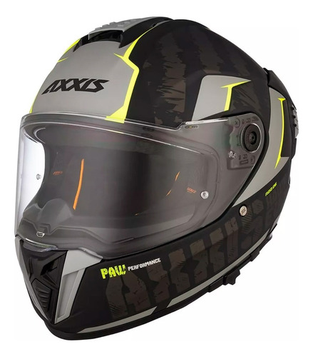 Casco Integral Axxis Hawk Sv Evo Paw Gris Mate- Andes Motors