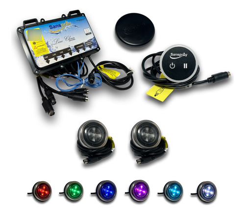 Kit Aquecedor 8000/220 + Motobomba 1/2cv 220v + Cromo 2 Led