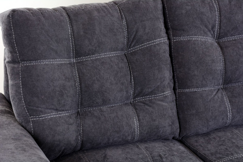 Sofá Salas Modernas Minimalistas Lounge Sillones Retro Color Gris Oxford
