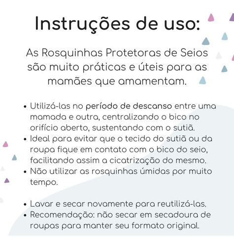Protetor De Bico De Seio Rachado Amamentar Lavável Kit Com 4