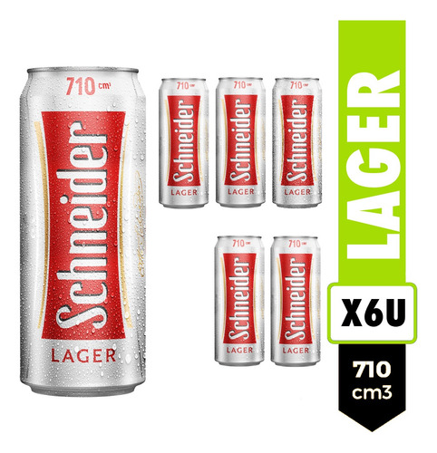 Cerveza Schneider 710ml Lata X6u. Combox