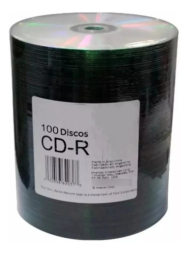 Imagen 1 de 3 de Cd Virgen Memorex 700mb 80min 52x Bulk X 100 Unidades Pcreg