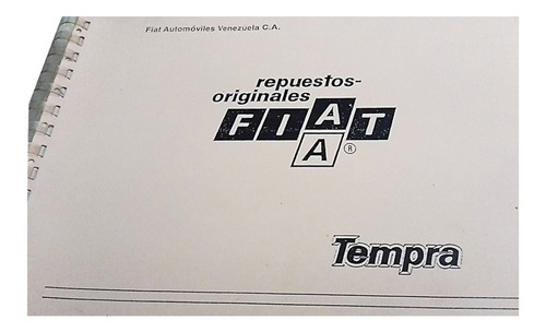 Catalogo De Piezas Fiat Tempra 1992