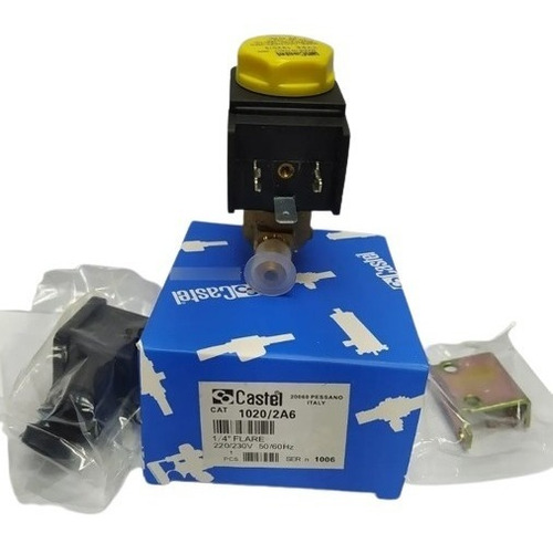 Valvula Solenoide Roscable Bobina Incluida 1/4 Italiano 220v