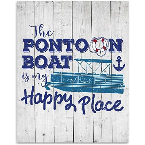 Señal Metálica  The Pontoon Boat Is My Place  Decorac...
