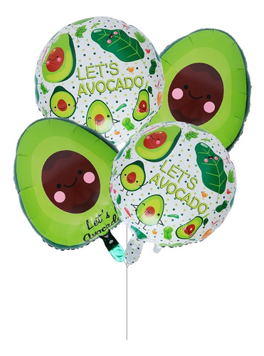 Globos Redondos De Papel De Aluminio Con Diseño De Aguacate,