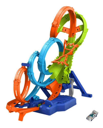 Hotwheels Pista Vueltas Choques Desafiantes Color Multicolor