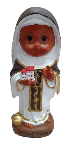 Imagem De Santa Efigênia Criança Baby 15cm Resina 