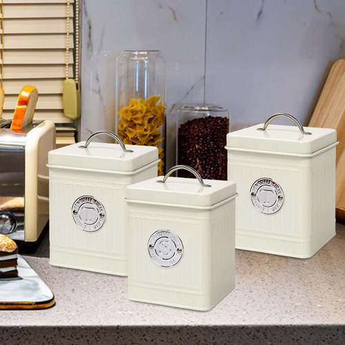 Botes De Cocina Decorativos De 3 Piezas Con Tapas Para