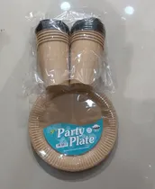 Comprar Combo Vasos Y Platos Kraft De Cartón (10 Unidades)