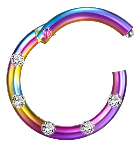 16g Anillo De Nariz De Acero Septum Clicker Helix Pendientes