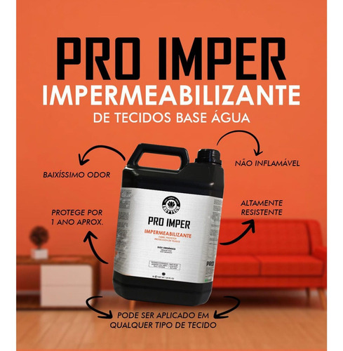 Impermeabilizante De Tecidos Pro Imper Base Água 5l Easytech