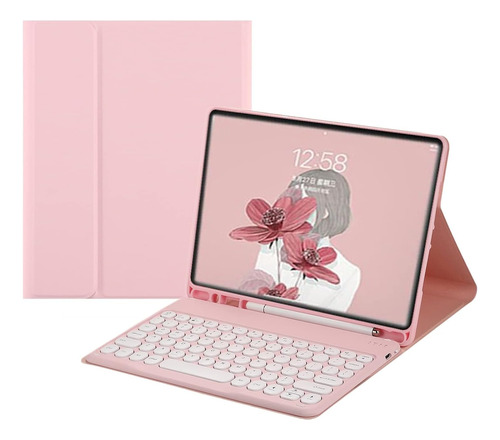 Funda C/teclado Henghui Para iPad Mini 6g 8.3in 2021 Pink