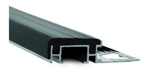 Atrim Protector Escalón De Aluminio/pvc Negro 10x30mm X 2,5m