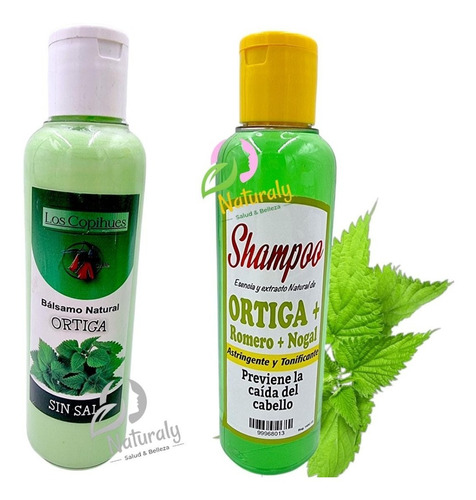 Shampoo Y Bálsamo Anticaida Natural De Ortiga Y Romero 