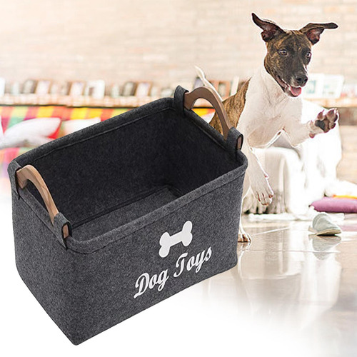 Cesta De Almacenamiento De Juguetes Para Perros, Negro