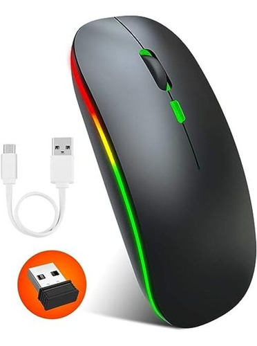 Mouse Inalámbrico Slim Recargable De Escritorio 1600 Dpi