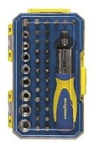 Imagen 2 de 3 de Set Destornilladores Ratchet Goodyear 26 Puntas Gy-sdk-4007
