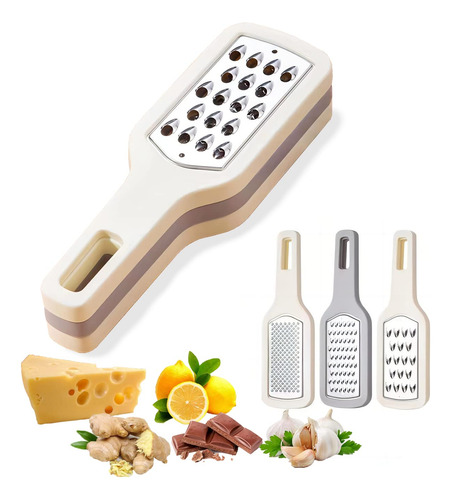 Paquete 3 Ralladores Queso Mango Multiusos Cocina Verduras L