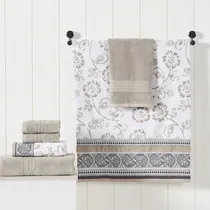Comprar Modern Threads Juego De 6 Piezas, 2 Toallas De Baño, 2 Toallas De Mano, 2 Toallas De Hilo Teñido De Jacquard\u002Fsólido Juego De Toallas Ophelia Fawn