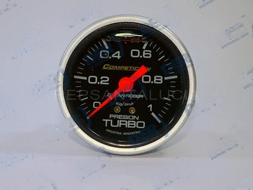 Reloj Presion Turbo Compet. F. Negro 1kg C/glicerina D60mm