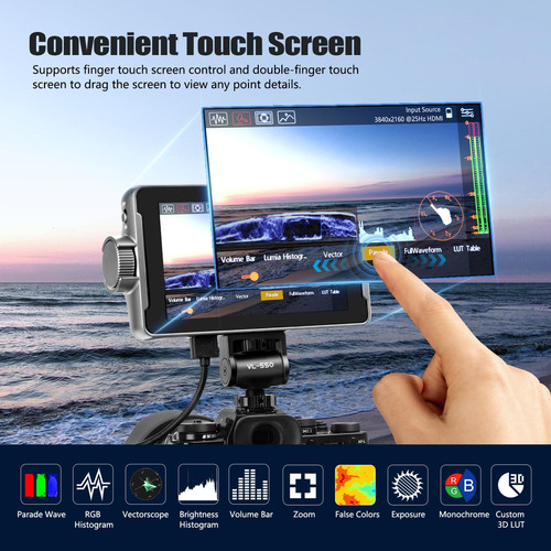 Dc-550 Pro Pantalla Táctil Dslr Cámara Monitor 5.5 Pulgadas