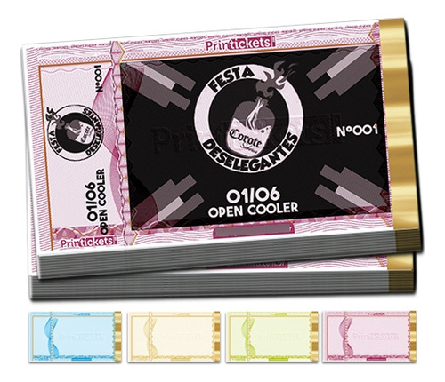 Ingresso De Segurança Personalizado Papel Moeda Pb 500 Un