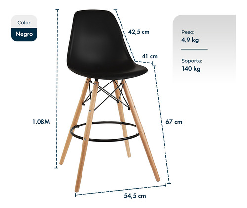 Banqueta Taburete Sillon Desayunador Combo X2 Gardenlife