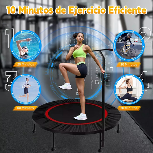 Trampolín Para Ejercicio Fitness Con Barra Brincolín