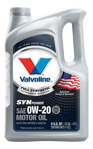 Aceite De Motor Valvoline Synpower Completamente Sintético