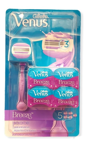 Rastrillo Gillette Venus Mujer 5 Cartuchos De Respuesto