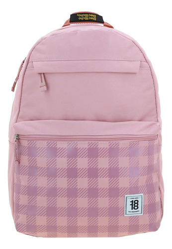 Mochila Escolar Chenson Juvenil 1818 Crazy Colors Rosa Diseño De La Tela Liso