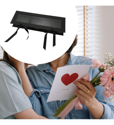 Mamá En Forma De Carta De Regalo De Flores Vacías Negro