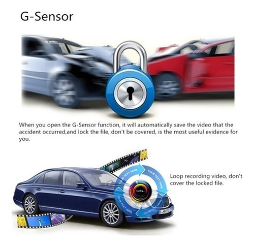 2 Em 1 Hd 2.0 G-sensor Display Lcd Para Carro Dvr Gravador