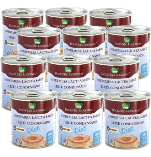 Imagem 1 de 4 de Kit 12 Leite Condensado Diet São Lourenço 335g