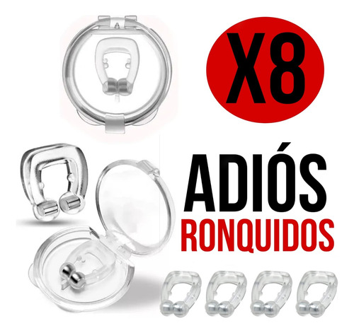 Set De 8 Clips Anti Ronquidos Mega Oferta