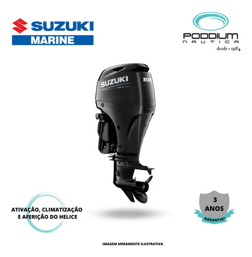 Motor De Popa Suzuki Df 100 Btl, 4 Tempos Poddium Náutica
