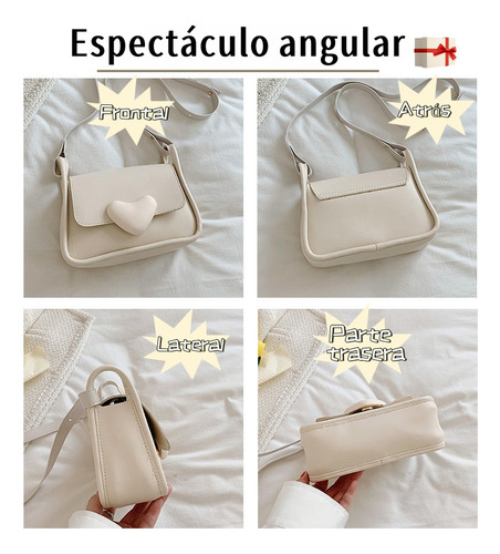 Bolso Bandolera De Mujer Modelo Sencillo En Forma De Corazón