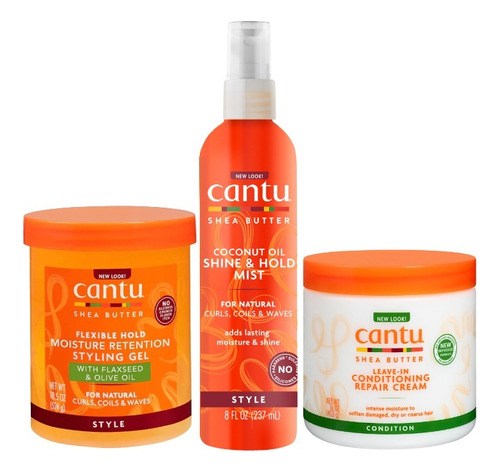 Kit Tratamiento Cantu, Combo Para Definir Y Aportar Brillo