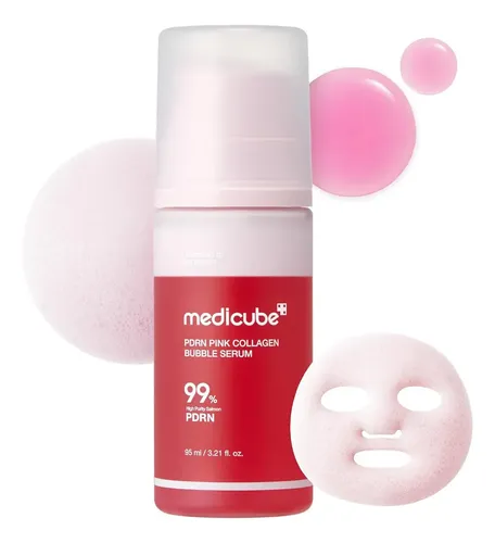 Sérum Colágeno Medicube Pdrn Rosa Efeito Bolhas Coreano 95ml