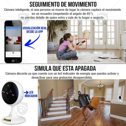 Imagen 4 de 10 de Camara Wifi Ip Nube Gratis Full Hd Seguridad Vigilancia App