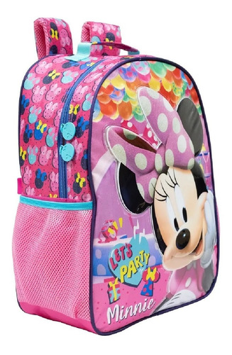 Mochila Escolar Infantil De Costas Minnie Rosa - Xeryus