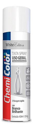 Spray Chemicolor Geral Branco Bril 400ml - Kit C/6 Lt