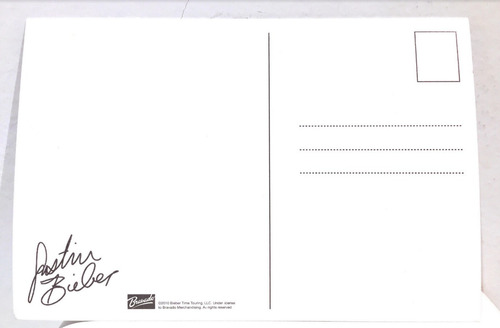 Postal Musical De Justin Bieber (modelo 3)