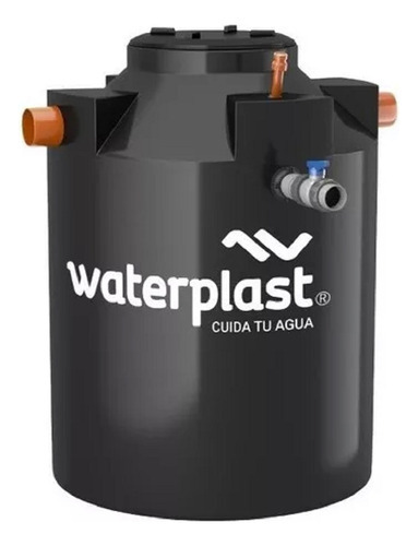 Biodigestor Autolimpiable Waterplast Ba 2500lts Color Negro