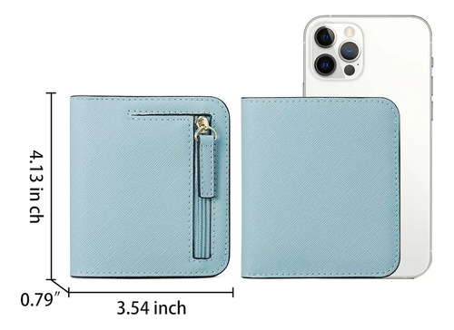 Cartera Mujer Pequeño Con Rfid Bloquea, Mini Monedero Jr