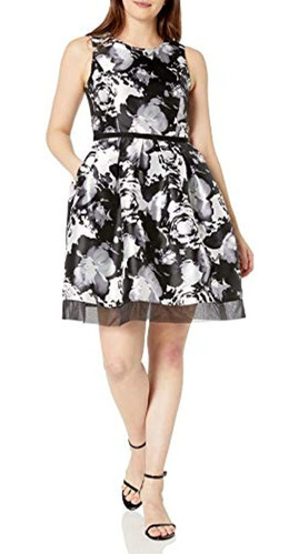 Donna Ricco Sleevless Floral Printed Fit