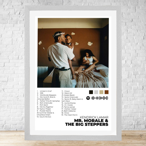 Cuadro Mr Morale The Big Steppers 30x40 Cm C324 Blanco Moderno