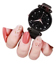 Comprar Reloj De Cuarzo Reloj De Ocio Reloj Mecánico Reloj Magnético Correa Negro Bisel Rojo Vino Fondo Negro